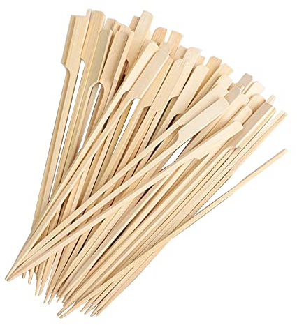 ENLACE Fingerfood Spieße Cocktailspieße 100 Stück Holzspieße Food Pick für Obst, Cocktail, Vorspeisen, Grillgut und Kleine Snacks,12cm Lange Fingerfood Sticks Holzbambusspieße aus Bambus
