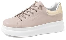 QUEEN HELENA Zapatillas de deporte con zapatillas con pedrería para mujer X31-9, X30 11 Beige, 39 EU