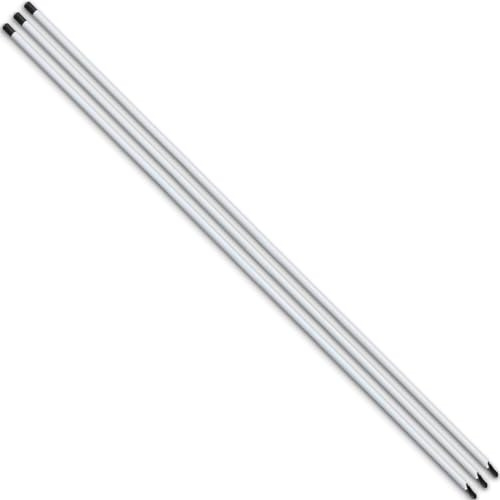 Ihomepark Golf Alignment Sticks, 3 Pack 58”Golf Sticks Alignment Rods, Full Golf Practice Swing Trainer to Align Your Golf Shot, White