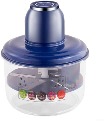 Éplucheur électrique efficace pour raisins et tomates avec système de lame à déchets minimaux, batterie rechargeable et construction en acier inoxydable pour un usage quotidien (bleu)