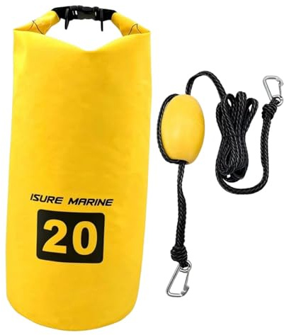 Milageto Corde Flottante pour Kayak, Ligne de remorquage Robuste, bouée d'ancrage et de marquage de 3,70 m (12,14 pi), Chaussette de dérive Polyvalente, avec Sac