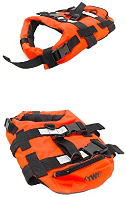 TWF Hundeschwimmweste, Größe M, Orange