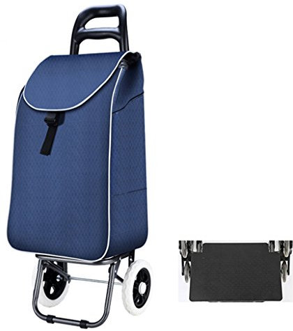 Carrello portapacchi leggero pieghevole Carrello portapacchi in acciaio al carbonio Carrello spesa Carrello 2 ruote in schiuma EVA Ruota pieghevole, carrelli con deflettore a tenuta Salva impegno in b