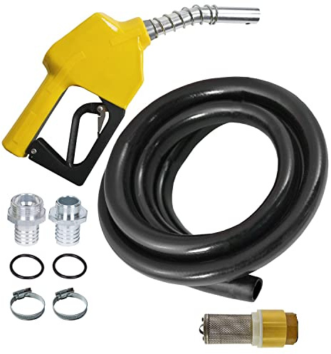 GASOLEO - AUTOMATISK PISTOLA - Dieselborttagningspistol Set 2-pack med gummislang, automatisk pistol, icke-returventil och anslutningstillbehör - pistol för överföringspump