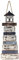 Sea-Club Wand-Deko - Leuchtturm Wanddeko Holz/Metall 19x63cm