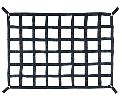 ihreesy Ladeflächennetz, Schwere Ladenetze Pickup-Ladeflächennetz Gepäcknetz Verstellbar Frachtnetz Ladenetz Organizer-Netz Ladungssicherung für SUV Pickup Truck Anhänger,127cm x 106cm