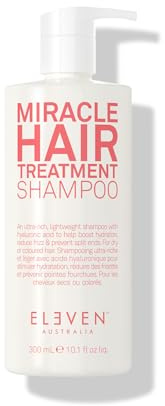 ELEVEN AUSTRALIA Miracle Hair Treatment Shampoo für Damen & Herren – feuchtigkeitsspendend, sulfatfrei, für alle Haartypen, reduziert Frizz, beugt Spliss vor - 300 ml