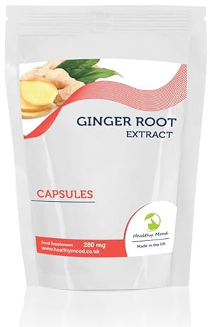 Ground Ginger Root 280mg Capsules – Pure Zingiber Officinale Supplement for Digestive Health & Inflammation Support