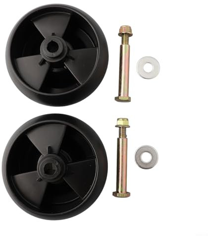 734-04155 Ruedas de cubierta para cortacésped Cub Cadet, ruedas de calibre de rodillo de cubierta, tractor cortacésped, funciona con cubierta de 42, 50 y 54 pulgadas, reemplaza a 112-0677, 734-04155