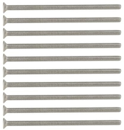 Create idea 10 Stück M5x100 Senkkopf-Kreuzschlitzschrauben aus Edelstahl 304 Edelstahl Ersatzschrauben Kompatibel mit UPVC-Griff für Auto Marine