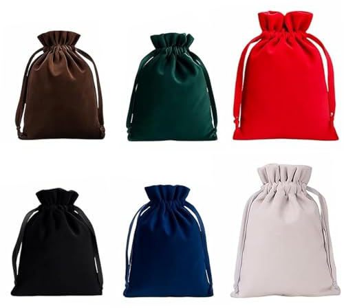 6-Piece Dice Bag, Velvet Pouch, Small Drawstring Bag, Game Accessories, Travel Essentials