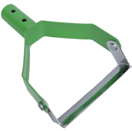 Haofy Outil de Désherbage D'étrier Houe Jardin, Jardinage en Acier au Carbone à Long Manche, Action Poussée et Traction Efficace Robuste dans Les Lits Surélevés, Désherbeur Manuel (Green)