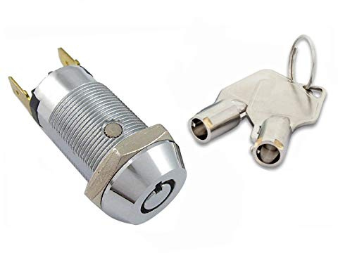 Key Switch Lock Momentary Spring Return Tubular Garage Safe Alarm KA 2304SR New