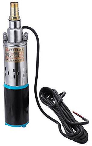 FEVERWORK DC12V Deep Well Submersible Screw Pump 82FT Lift Max Deep Well Pump 1 Inch Outlet Water Pump