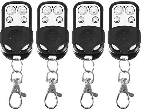 Wireless Remote Control Key Fob,Cloning Key,4-piece universal clone car garage door wireless remote control key box 433.92mhz for Car,Garage Door,skylights,home automation lamps and more.