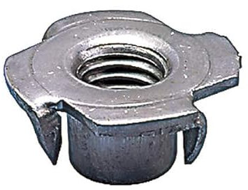 Ecrou à frapper à pointes acier brut D22xP11mm, diamètre de perçage 10mm, M8, 4 pièces.