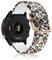 SeNool Armband für Huawei Watch GT 5 Pro 42mm / GT 5 41mm / GT 4 41mm, 18mm Silikon Ersatzband Uhrenarmband für Garmin Venu 3S 41mm / Forerunner 265S / 255S / 255S Music/Vivoactive 4S 40mm-Leopard