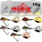 Paradox Fishing Jig Spinner 5er Set 10g Delusory 2.0 Spin Jig zum Barsch Angeln Barsch Köder Zander Hecht Spinnerbait Spinn Köder – optimaler Barschköder
