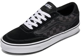 Vans Hombre Brooklyn LS Zapatilla Checkerboard Black and Asphalt 44.5 EU