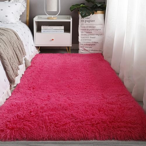 Tappeto soffice lavabile in lavatrice, 120 x 180 cm, morbido tappeto a pelo alto, per soggiorno e camera da letto, decorativo, antiscivolo, resistente, facile da pulire