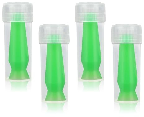 4pz Applicatore per Lenti a Contatto, Inseritore e Rimuovitore Lenti Contatto in Silicone con Custodia Adatto per a Protesi Oculari (Verde)