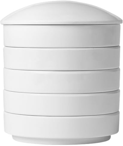 HEALLILY 5 Layer Stackable Paint Mixing Tray Ceramic Round Watercolor Palette Sets Stackable Paints Palette for Watercolor Gouache Acrylic S