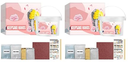 Anloximt Handabguss-Set Paare Handform-Kit Lehm Hand Formung Kit Keepsake Hand Mold Kit für Paare Freunde Jahrestag Hochzeiten