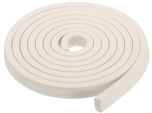 PATIKIL 3000x20x10mm Silicone Foam Seal Strip, High Density Square Solid Sponge Rubber Weather Stripping Cord for Sealing Gap Blocker Insulation, White