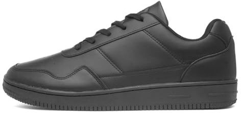 XL Mens Black Lace Up Trainers - Size 9 UK - Black