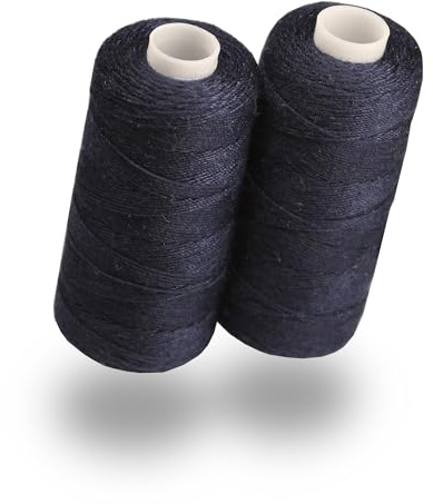 Lialina Filo di jeans blu scuro per macchina da cucire [2 x 150 m] – Oeko-Tex – cuciture come nell'originale – Jeans set extra forte n. 36 – Filo di jeans per macchina da cucire