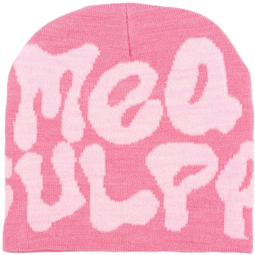 Cappello a rete Beanie Y2k, stile Spider-Man, Beanie Spider calda Y2k, Beanie Y2k in maglia, Hip Hop Beanie Y2k, Beanie Spider per uomo e donna, Colore: rosa., 65-70