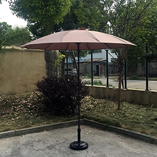 Ombrellone da giardino rotondo da 2,17 m, palo in ferro, altezza regolabile, ombrellone da giardino/antipioggia/parasole, per padiglione/balcone/terrazza/tavolino/ombrellone da spiaggia, verde scuro