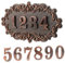 Operitacx 1 Set Vintage House Number Plaque Reflective Mailbox Numbers Durable Material for Door and Mailbox Unique Electroplated Design Easy to Apply for Home Address Identification