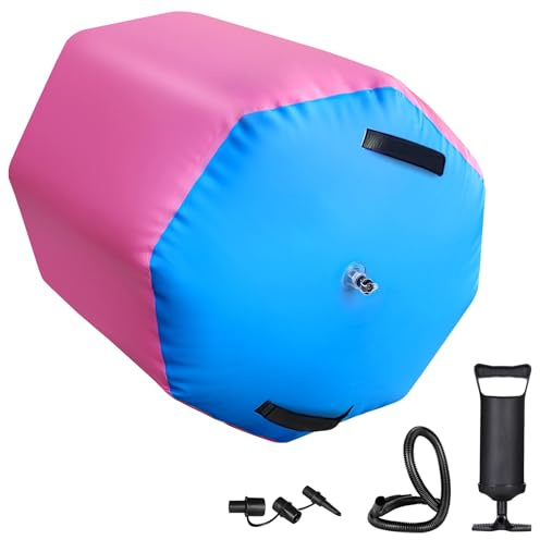 Rollo de Aire Inflable para Gimnasia Colchoneta Airtrack Rollo para Yoga Entrenamiento en Casa Rollo Inflable para Backbend 70x90cm
