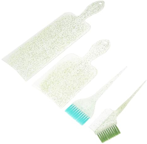 GALPADA Planche de Coloration Cheveux avec Pinceau Teinture pour Mèches et Racines Protection Chevelu Outil Coiffure Professionnel et Maison Vert Couleur Aléatoire Couleur Aléatoire