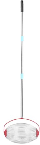 AUNMAS Stainless Steel Nut Gatherer Roller Acorn Picker Upper 44.7 Inch 3 Section Pole Extendable for Walnuts Chestnuts Fruits with Lightweight Easy Carry Design (L)