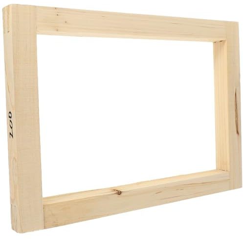 LALAFINA Telaio per Serigrafia in Legno 16X25 CM Cornice Riutilizzabile per Stampa Fai da Te Accessorio Professionale per Serigrafia su Tessuti e Magliette