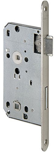 Einstemmschloss WC, rechts, DM 55, Entf. 78 mm, Stahl silber lackiert