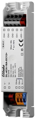 Eltako 4-Kanal DALI-LED-Dimmer 16A DL-4CH-16A-DC12+