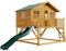 BillyOh Wooden Playhouse Kids | Step Ladder or Slide | Outdoor Toys Wendy House Garden Playhouses 6x7 | Lollipop Max Tower Floor, Roof & Felt Included (with Slide)