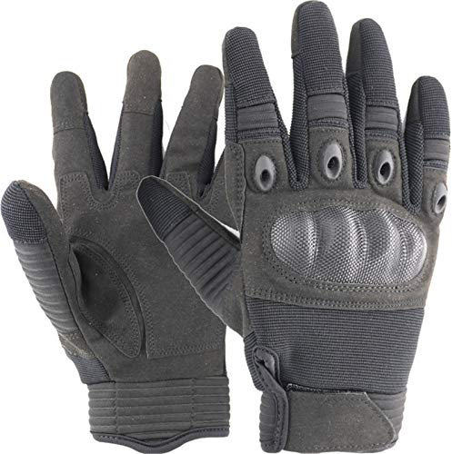 Handschuhe Herren Vollfinger Hartgelenkschutz Outdoor-Sporthandschuhe, Motorradfahren Jagd Klettern Camping Touchscreen-Handschuhe (12,L)