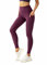 QUEENIEKE Sporthose Damen mit Taschen Hohem Bund Atmungsaktive Sportleggings für Laufen, Training Yogahose - 66 cm (Merlotrot, 38-40)