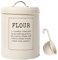 Fenteer Vintage Rice Flour Storage Tin Jar 5L Container, Sealed Lid