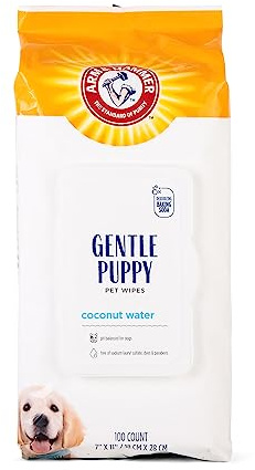 Arm & Hammer Puppy Grooming Wipes, Coconut Water, 100 Count