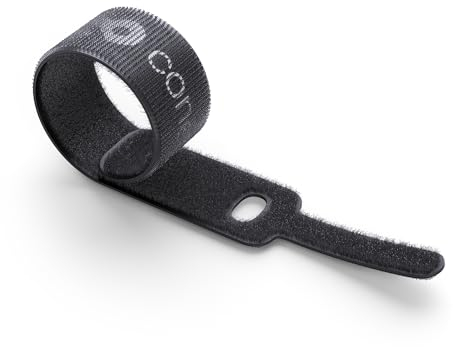 Conecto, 30 Piezas Bridas Reutilizables Con Velcro para Organización de Cables, Juego de Bridas, Negro