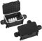 2 Pcs IP66 Waterproof Junction Box, 3-Way Outdoor Electrical Cable Wire Connectors, Black Extension Cable Connectors Junction Boxes with PG9 Glands for Ø4mm-8mm Ø6mm-10mm Cable Cord