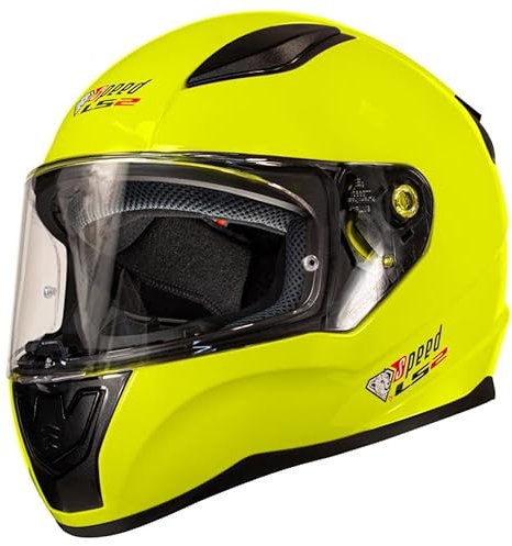Speed Racewear LS2 Rapid FF352 Integralhelm Gelb - Sonderedition Speed - Kart & Motorradhelm (M)