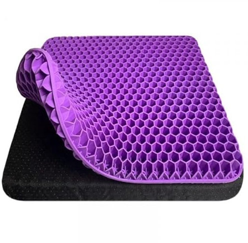 UKIUAN Cojín de Gel Antiescaras para Silla de Ruedas, Oficina y Coche – Soporte Ergonómico, Alivio de Dolor y Mejora de Circulación, Desenfundable, Antipresión, Ideal Embarazadas