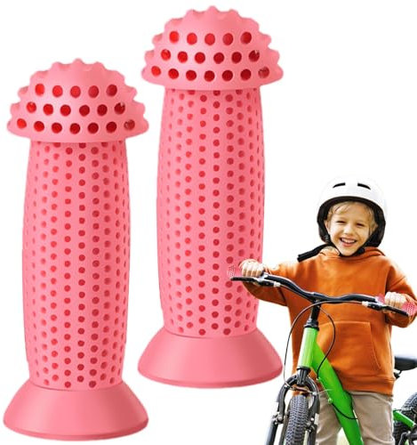 Poignées de Guidon de vélo - Poignées de Guidon de vélo pour Enfant - Couleur Unie - Poignées de vélo en Caoutchouc Souple antidérapantes - Sûres et Confortables pour Les vélos d'