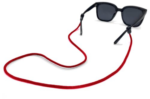 FUZVOL Secure Glasses Chain Strap Spectacle Cord-Anti Lost Eyeglasses Band Spec Strap-Spectacle Lanyard(Red)